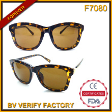 F7080 Vogue conçu lunettes de soleil en plastique Demi motif carré fabriqués à Wenzhou